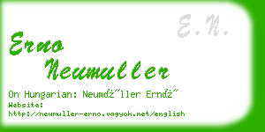 erno neumuller business card